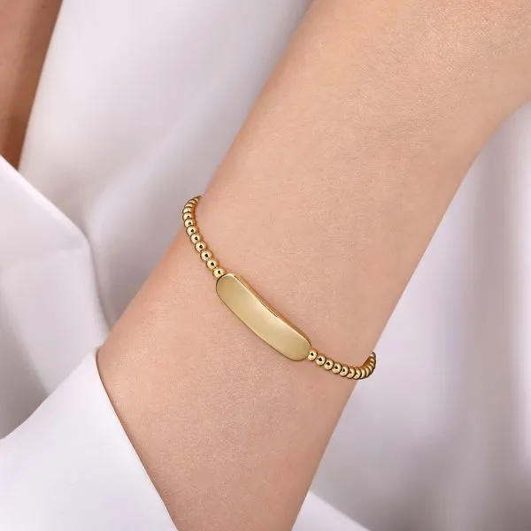 14K Yellow Gold Bujukan ID Bangle Image 4 Saxons Fine Jewelers Bend, OR