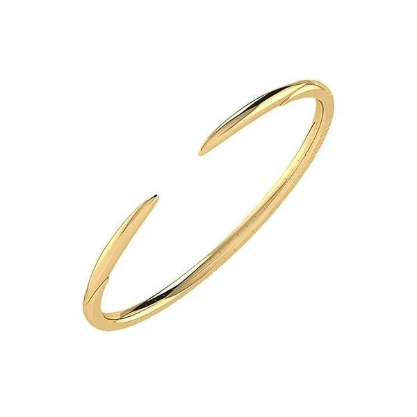 Gabriel & Co. 14 Karat Yellow Gold High Polish Split Cuff Bracelet Image 2 Saxons Fine Jewelers Bend, OR