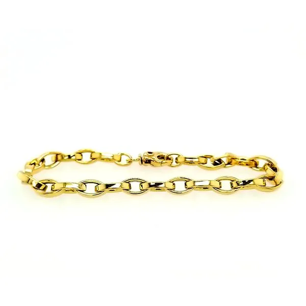 Roberto Coin. 18 Karat Yellow Gold Almond Link Bracelet Saxons Fine Jewelers Bend, OR