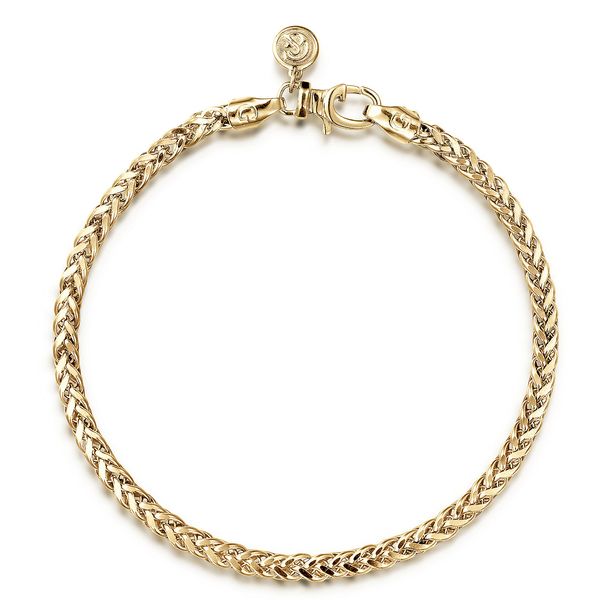 Gabriel & Co. 14 Karat Yellow Gold Wheat Chain Bracelet Saxons Fine Jewelers Bend, OR