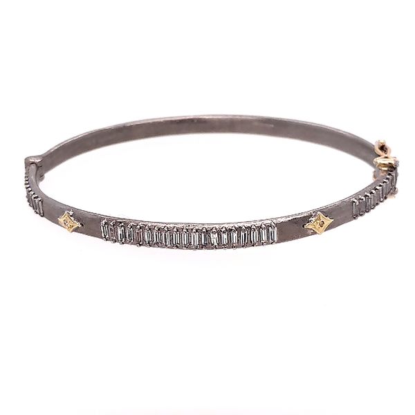 Armenta Grey Silver Diamond Baquette Bracelet Saxons Fine Jewelers Bend, OR