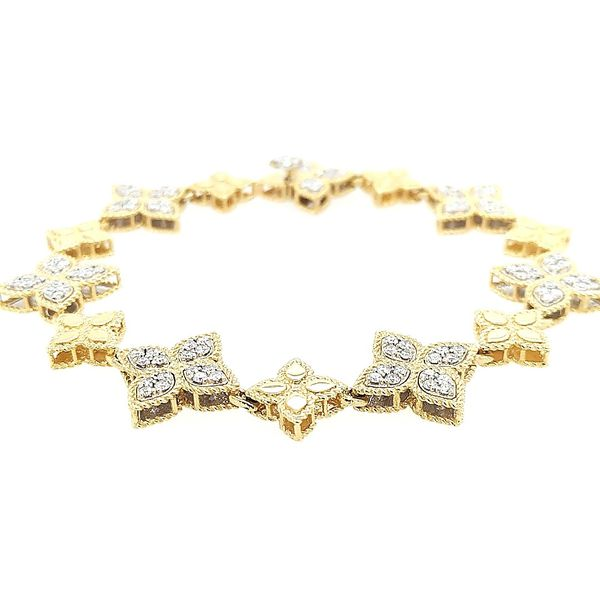 Roberto Coin Diamond Princess Flower Bracelet 1.32ctw Saxons Fine Jewelers Bend, OR