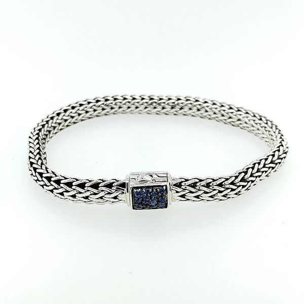 John Hardy Reversible Silver and Black and Blue Sapphire Bracelet Saxons Fine Jewelers Bend, OR