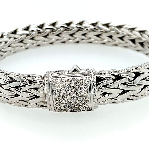 John Hardy Large Diamond Pave and Classic Chain Bracelet Image 2 Saxons Fine Jewelers Bend, OR