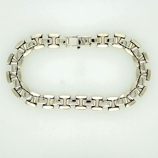 Silver Men's Link Style Bracelet Saxons Fine Jewelers Bend, OR