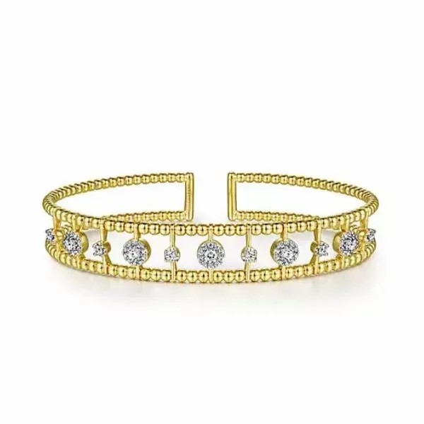 Bujukan Bead Diamond Cluster Bezel Connectors Bracelet Saxons Fine Jewelers Bend, OR