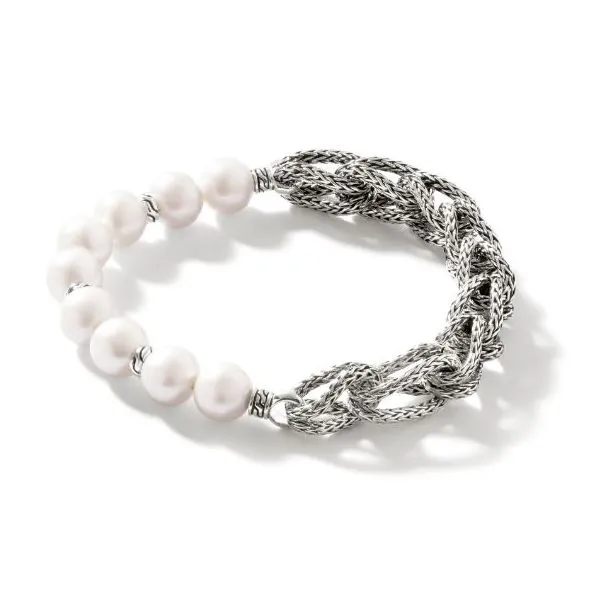 John  Hardt Classic Chain and Cultured Pearl Bracelet Saxons Fine Jewelers Bend, OR