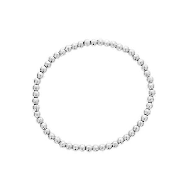 4MM Sterling Silver Beaded Bracelet Saxons Fine Jewelers Bend, OR