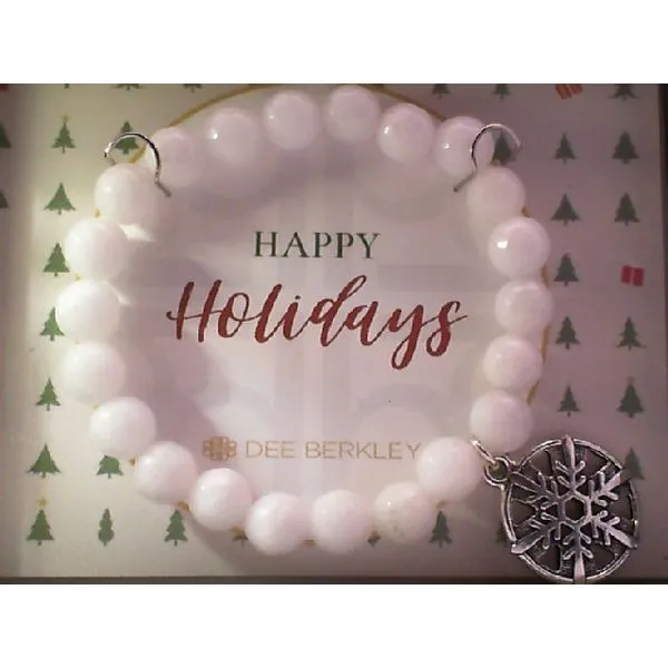 White Quartzite Pewter Snowflake Bracelet Saxons Fine Jewelers Bend, OR