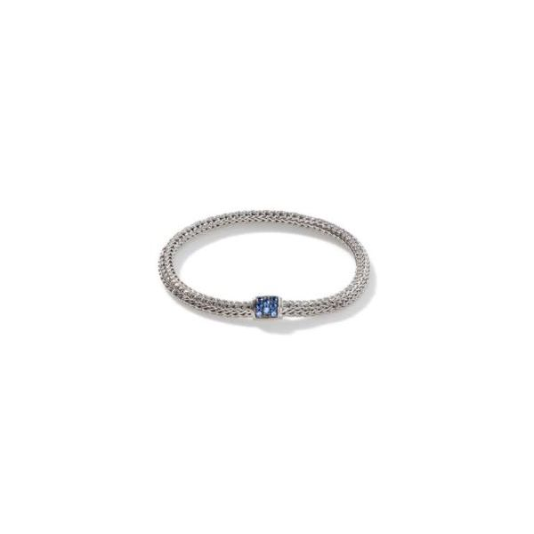 Classic Silver Blue Sapphire Chain Size Medium Bracelet Saxons Fine Jewelers Bend, OR