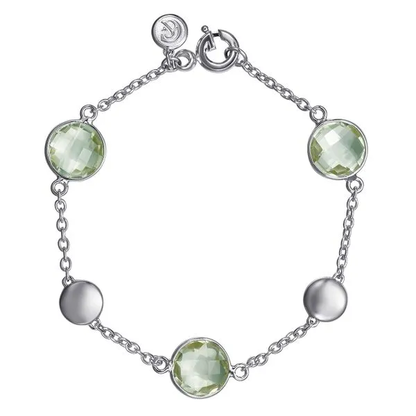 Gabriel & Co.Sterling Silver Green Amethyst Station Bracelet Saxons Fine Jewelers Bend, OR