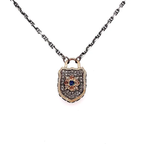 Armenta 14 Karat Gold Silver Maltese Shield Necklace Saxons Fine Jewelers Bend, OR