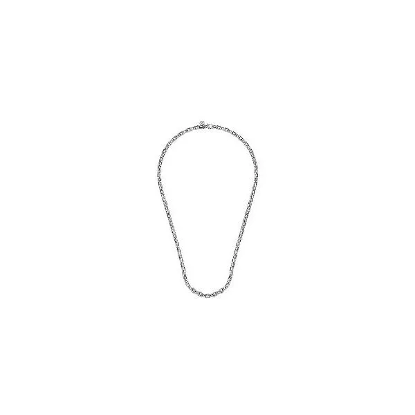 Gabriel & Co. Sterling Silver Faceted Chain Necklace Image 2 Saxons Fine Jewelers Bend, OR