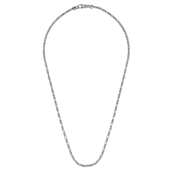 Gabriel & Co. Sterling Silver Solid Figaro Chain Image 2 Saxons Fine Jewelers Bend, OR