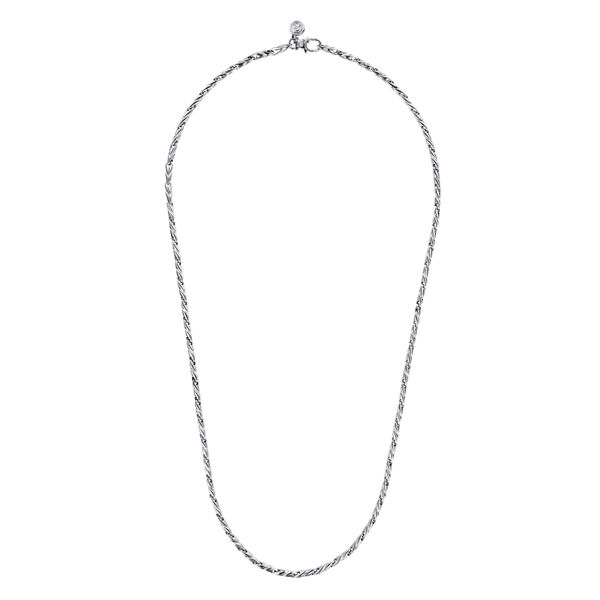 Gabriel & Co. 925 Sterling Silver Hollow Men's Link Chain Necklace Image 2 Saxons Fine Jewelers Bend, OR
