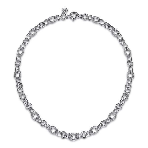 Gabriel & Co. Sterling Silver Bujukan Link Chain Necklace Image 2 Saxons Fine Jewelers Bend, OR