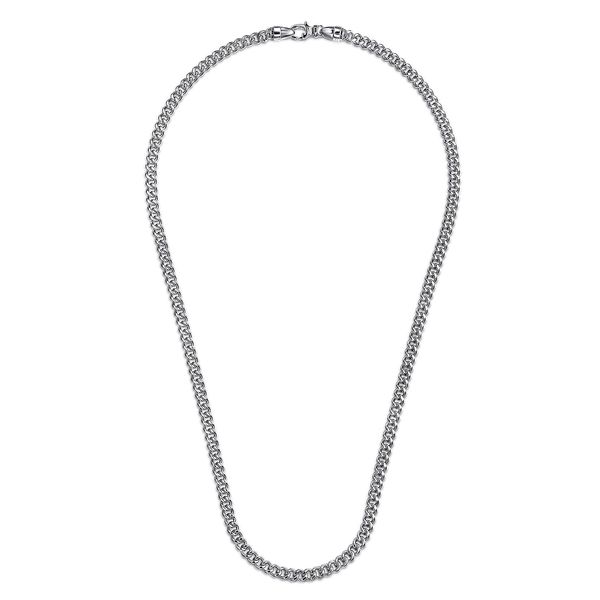 Sterling Silver Solid Cuban Link Chain Necklace Image 2 Saxons Fine Jewelers Bend, OR