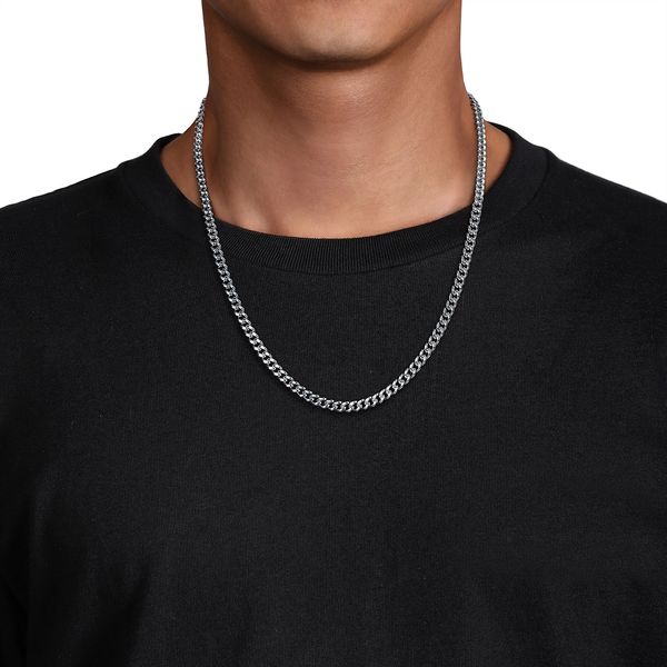 Sterling Silver Solid Cuban Link Chain Necklace Image 4 Saxons Fine Jewelers Bend, OR
