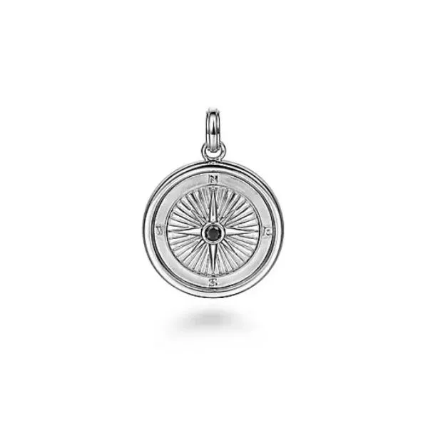Black Compass Pendant Saxons Fine Jewelers Bend, OR