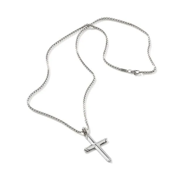 John Hardy Classic Chain Silver Cross Image 2 Saxons Fine Jewelers Bend, OR