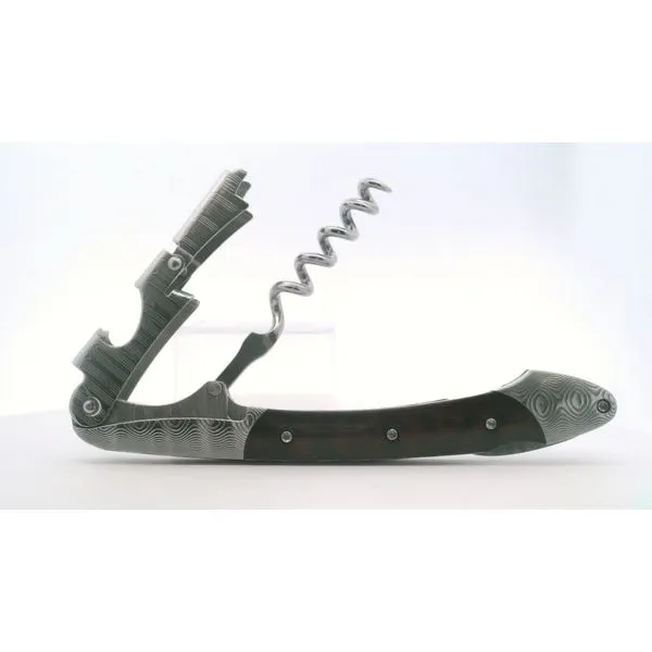 Mens Damascus Steel Corkscrew