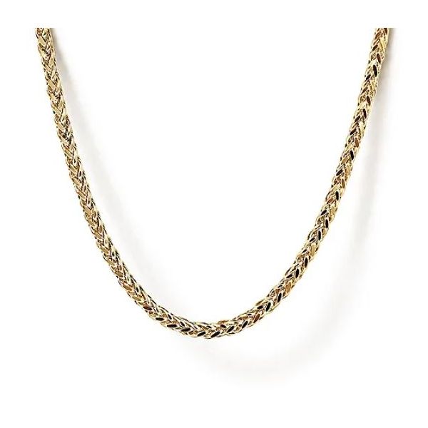 Gabriel & Co. 14 Karat Yellow Gold Square Wheat Chain Saxons Fine Jewelers Bend, OR