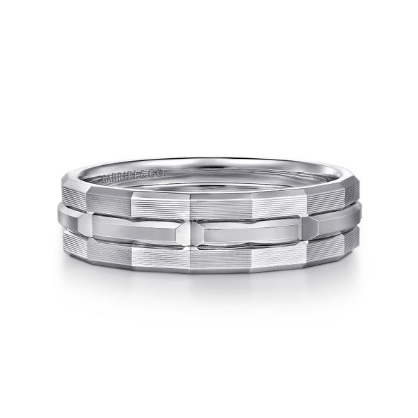 Gabriel & Co. Sterling Silver Brushed and Polished Band Saxons Fine Jewelers Bend, OR