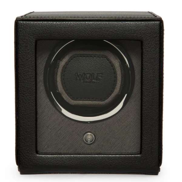 Cub Single Watch Winder with Cover Black Saxons Fine Jewelers Bend, OR