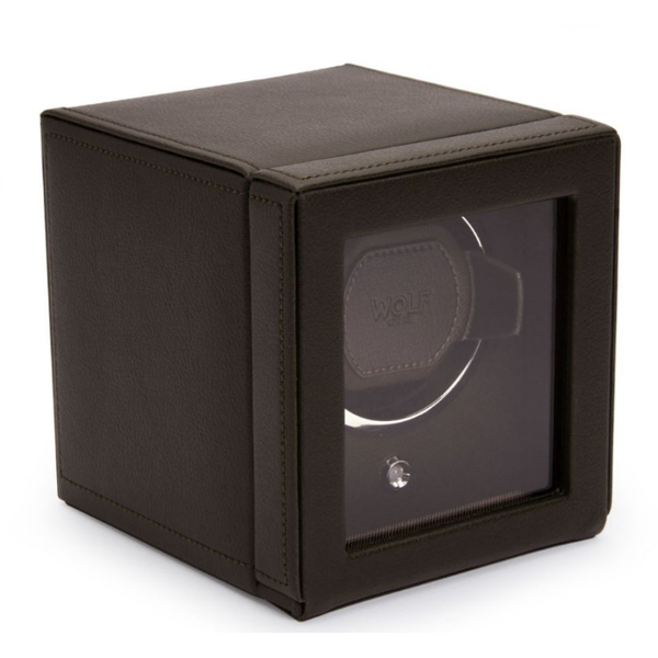 Cub Single Watch Winder with Cover Brown Image 2 Saxons Fine Jewelers Bend, OR