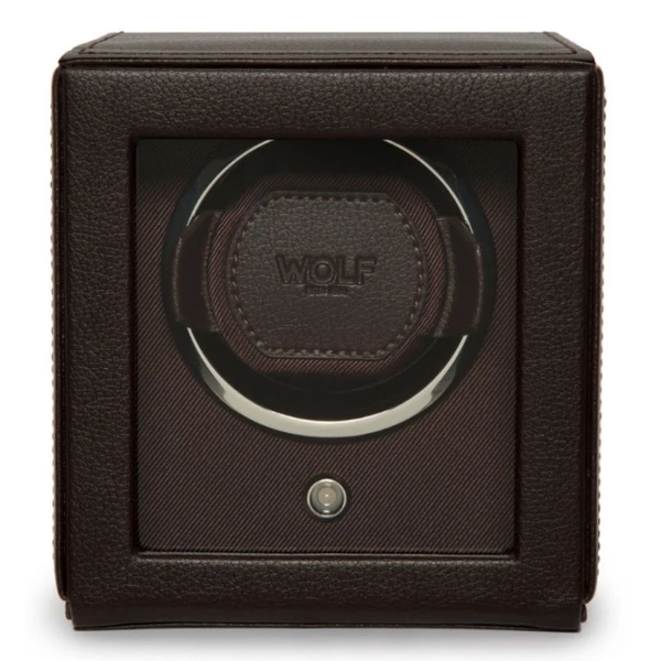 Cub Single Watch Winder with Cover Brown Saxons Fine Jewelers Bend, OR