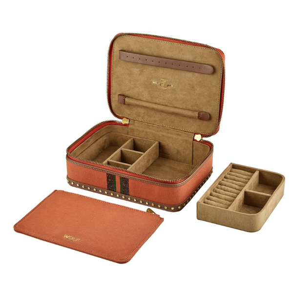 Ida Travel Zip Jewelry Case Orange Image 2 Saxons Fine Jewelers Bend, OR