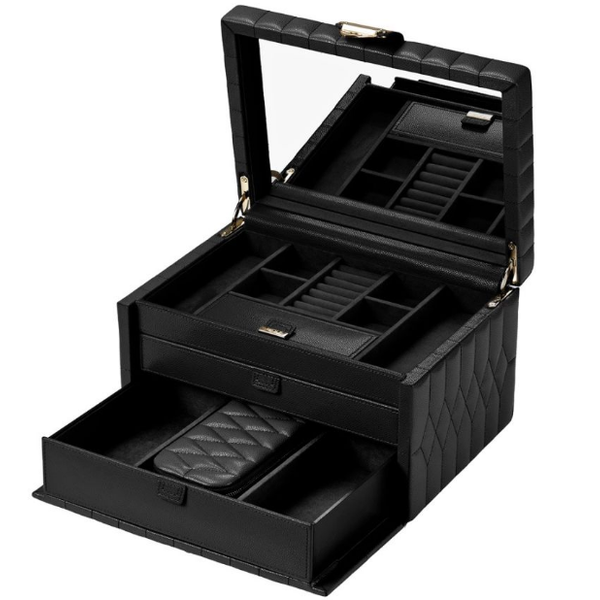 Lauren Medium Jewelry Box Black Image 2 Saxons Fine Jewelers Bend, OR