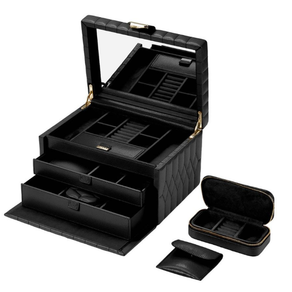 Lauren Medium Jewelry Box Black Image 3 Saxons Fine Jewelers Bend, OR