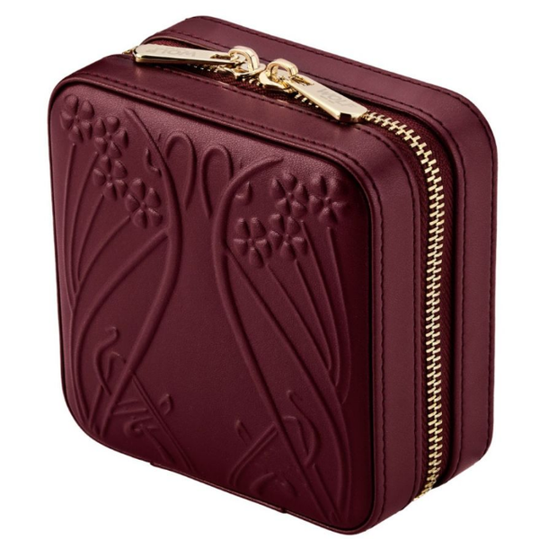 WOLF X LIBERTY Ianthe Small Travel Jewelry Zip Case - Burgundy Saxons Fine Jewelers Bend, OR