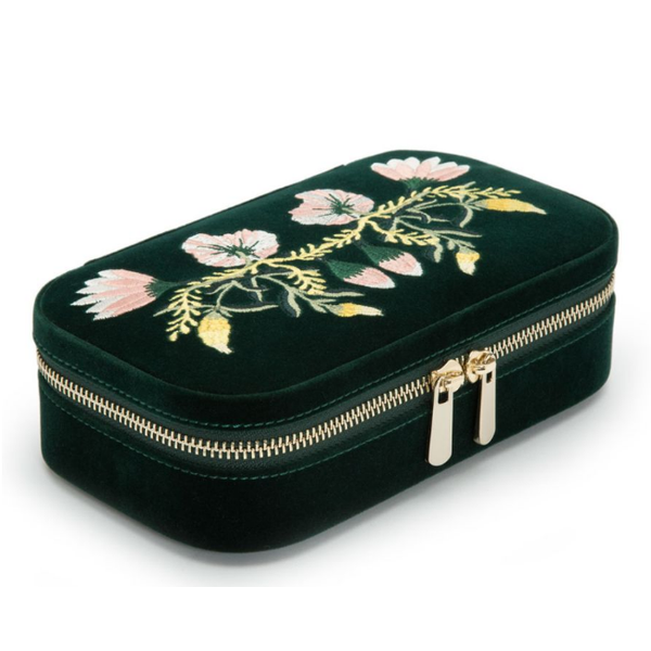 Zoe Travel Zip Case - Forest Green Image 2 Saxons Fine Jewelers Bend, OR