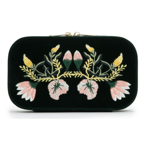 Zoe Travel Zip Case - Forest Green Saxons Fine Jewelers Bend, OR