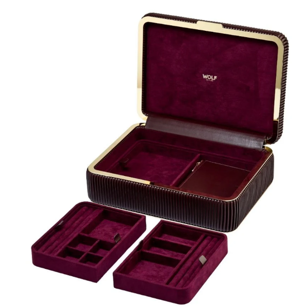 Bella Medium Jewelry Box - Bordeaux Image 3 Saxons Fine Jewelers Bend, OR