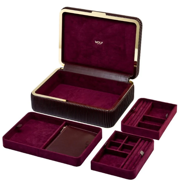 Bella Medium Jewelry Box - Bordeaux Image 4 Saxons Fine Jewelers Bend, OR