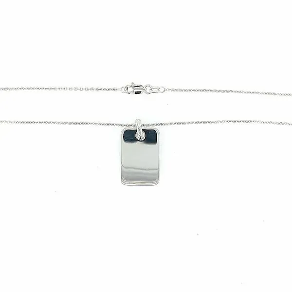 Silver Dog Tag Pendant Saxons Fine Jewelers Bend, OR