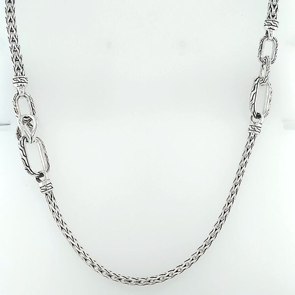 John Hardy Classic Silver Sautoir Link Chain Necklace Saxons Fine Jewelers Bend, OR