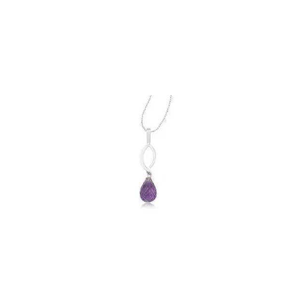 Sterling Silver Amethyst Briolette Drop Pendant Saxons Fine Jewelers Bend, OR