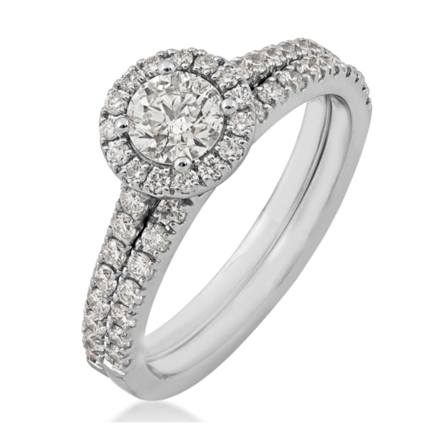 Halo Diamond Engagement Ring Schmidt Jewelers, Inc. Arkansas City, KS