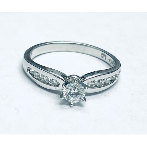 Diamond Engagement Ring with Side Stones Schmidt Jewelers, Inc. Arkansas City, KS