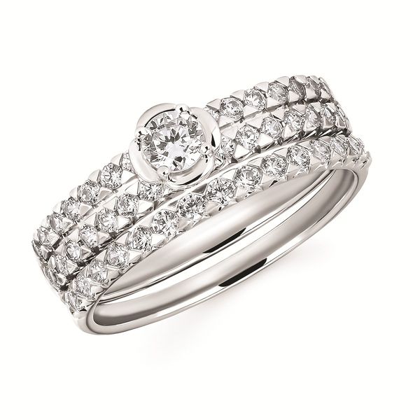 Diamond Engagement Ring with Side Stones Schmidt Jewelers, Inc. Arkansas City, KS