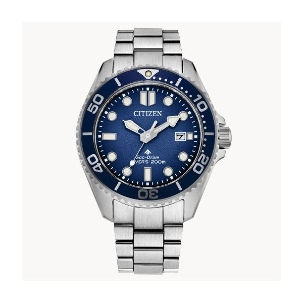 Gent's White Stainlesssteel Divers Eco-Drive Watch Segner's Jewelers Fredericksburg, TX