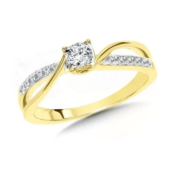 14Kt Yellow Diamond Engagement Ring