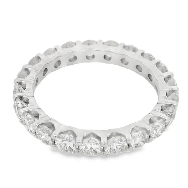 14Kt White Diamond Wedding Band
