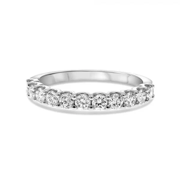 14Kt White Gold Diamond Half Way Fashion Ring
