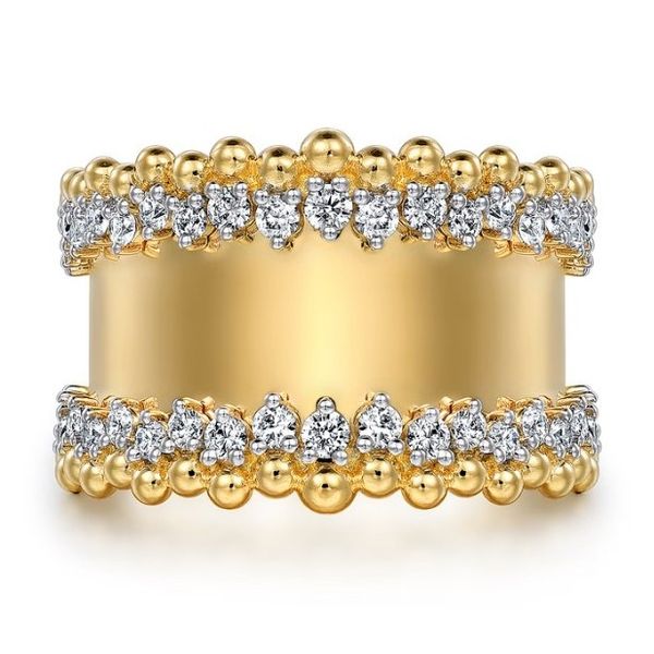 Lady's Yellow 14 Karat Bujukan Wide Band Fashion Ring Segner's Jewelers Fredericksburg, TX