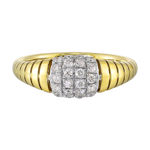 Lady's Yellow 14 Karat Cluster Fashion Ring Segner's Jewelers Fredericksburg, TX